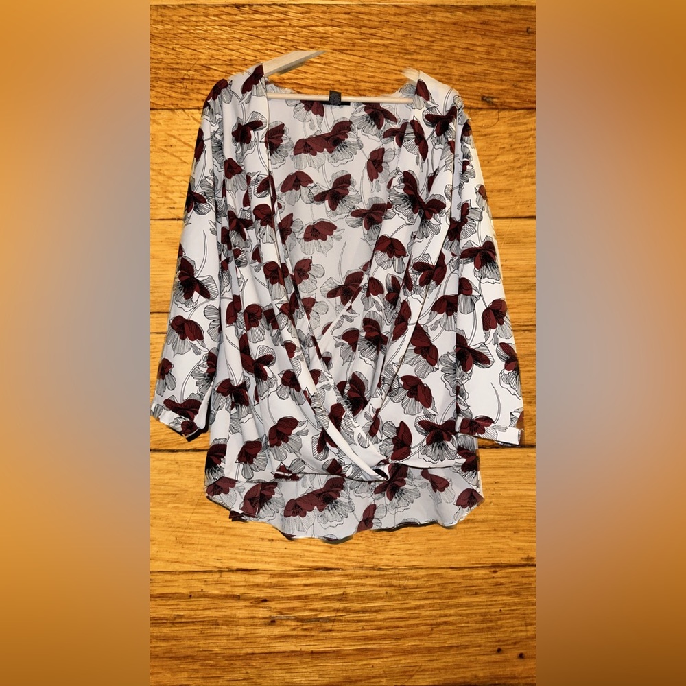 Alfani Floral, 3/4 Length Sleeved Blouse